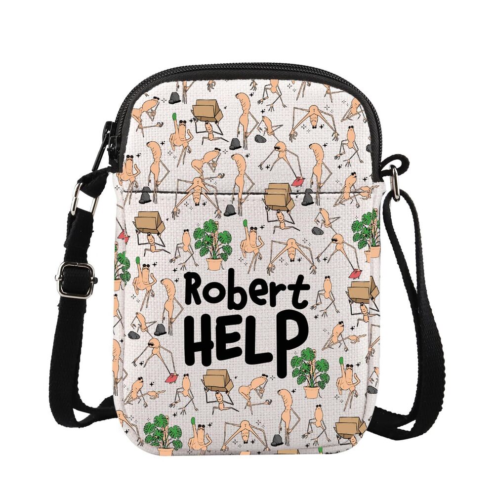 3342 Video Game Worm Crossbody Bag Worm Character Lover Gift Cartoon Worm